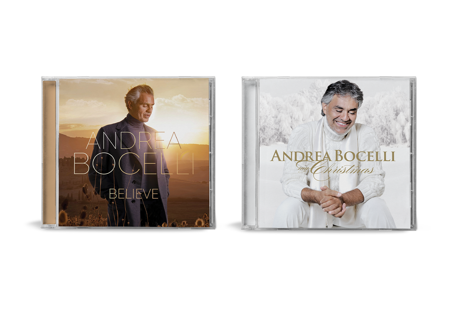 My Christmas & Believe CDs by Andrea Bocelli on TBN