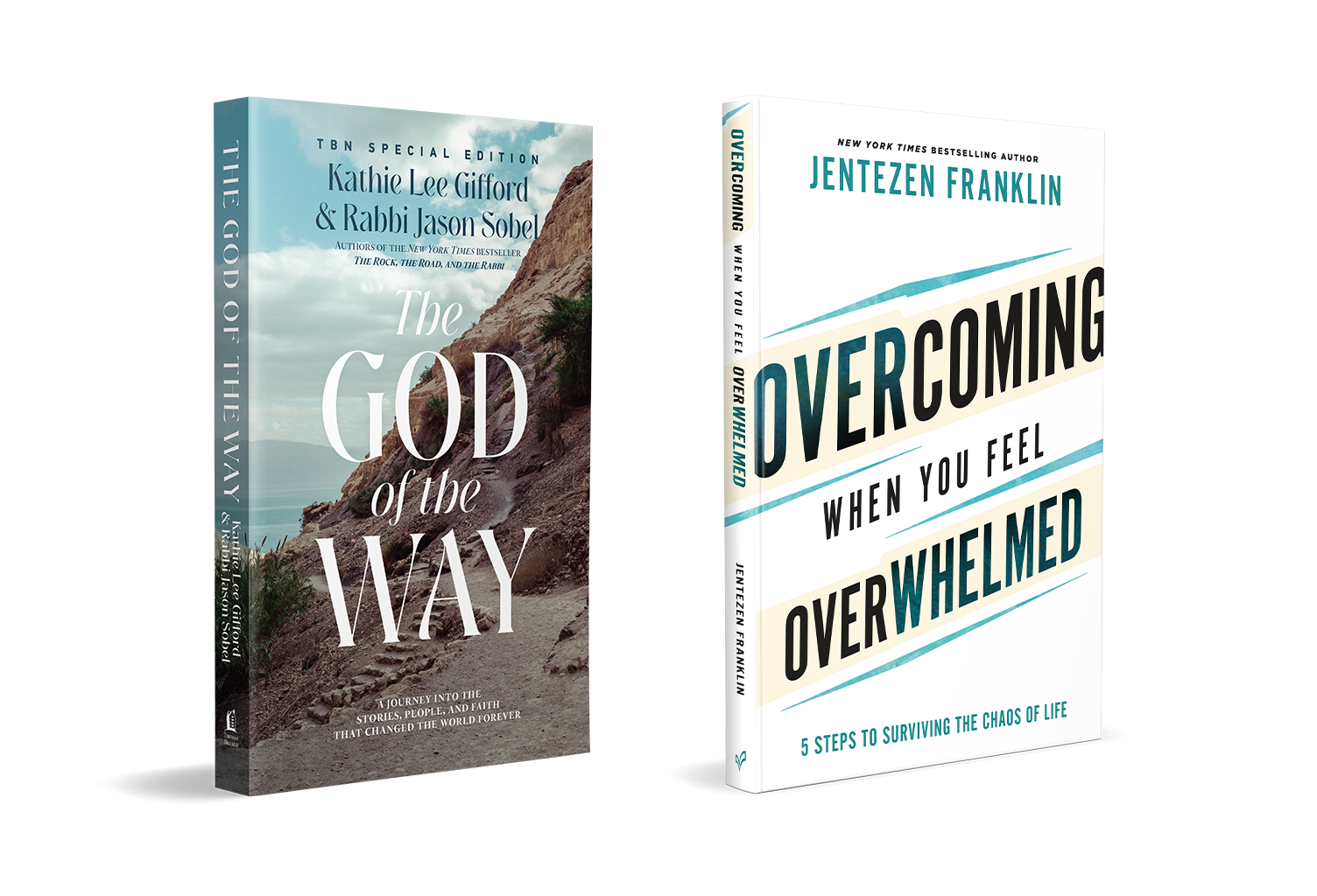 The God of the Way by Kathie Lee Gifford and Rabbi Jason Sobel and Overcoming When You Feel Overwhelmed by Pastor Jentezen Franklin on TBN