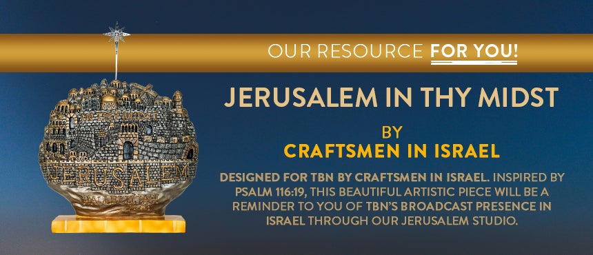 Jerusalem in Thy Midst commemorative plaque from TBN