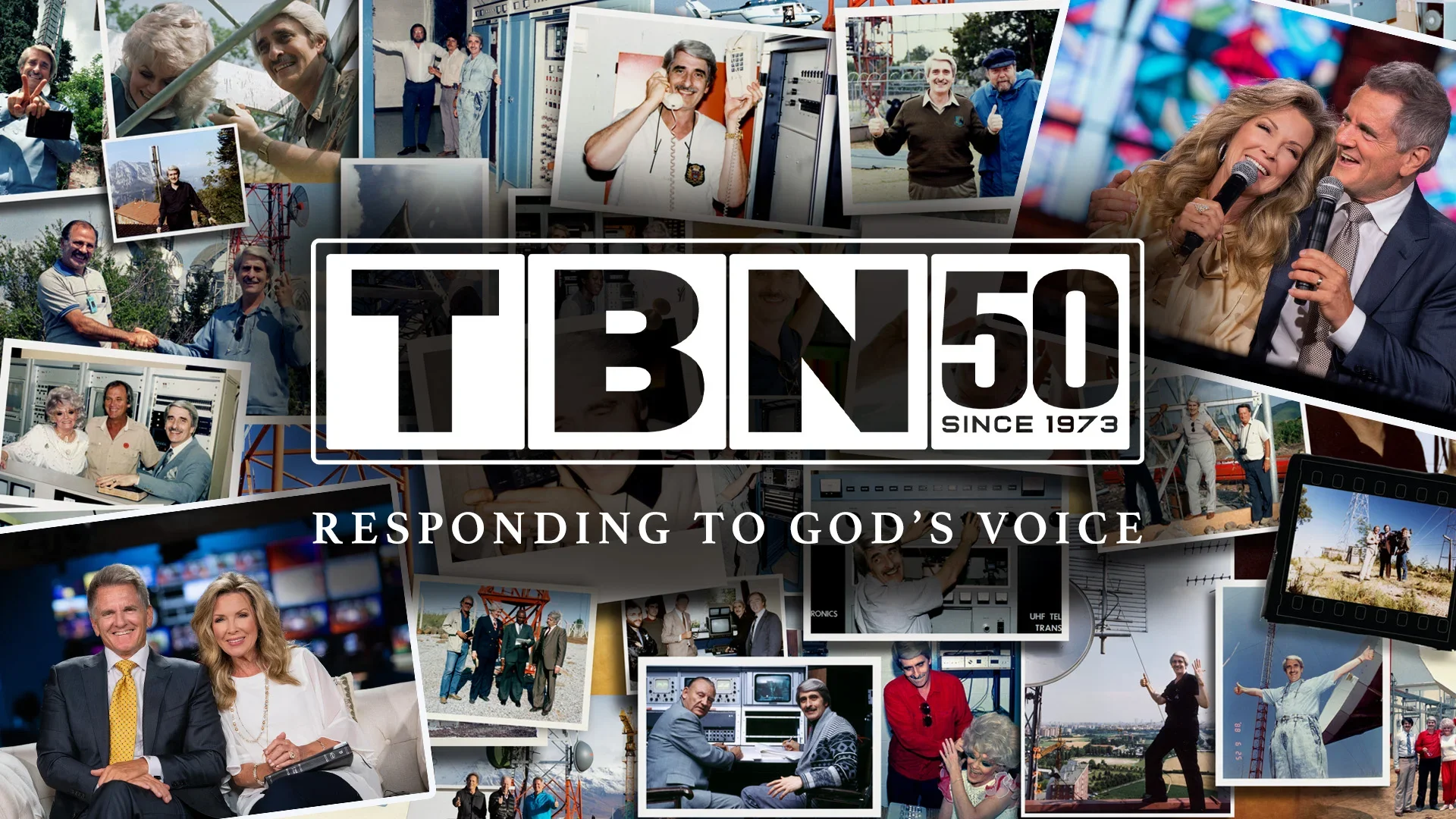 In the four-part 50th Anniversary Docuseries, hosts Matt and Laurie Crouch guide viewers on the fifty-year adventure of TBN, using vintage video moments from TBN’s fifty-year history, interviews with key participants, and their own first-hand memories, to tell the exciting story of TBN — past, present, and future. 