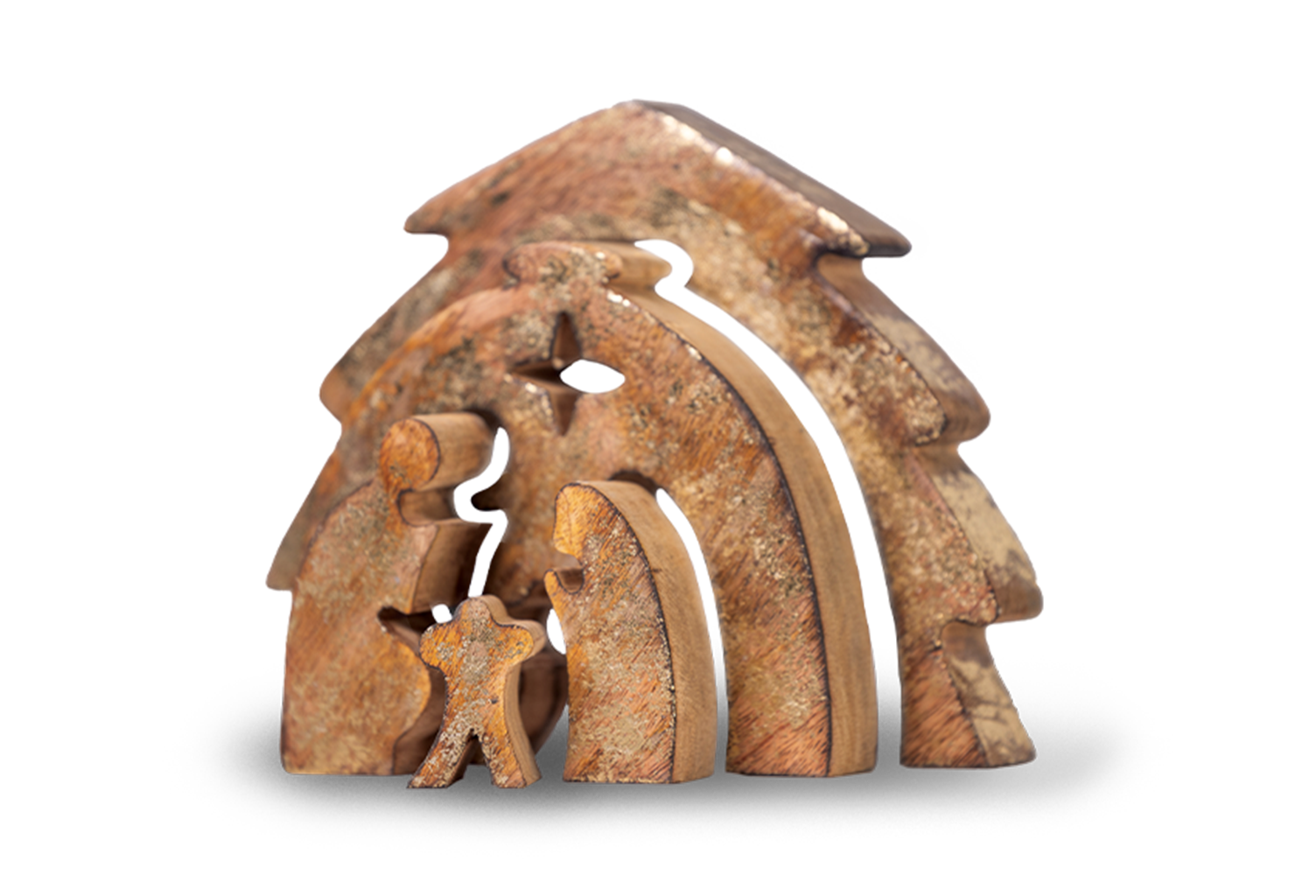 Wood Nativity from TBN