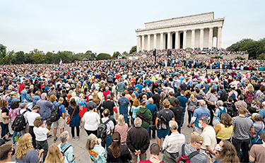 Thousands of concerned Americans gathered in Washington, DC to pray for the nation.