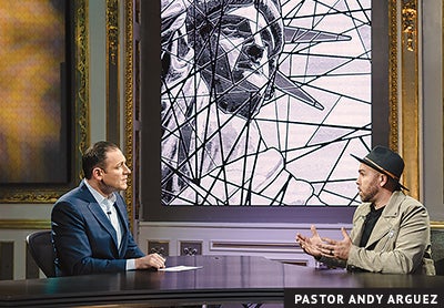 Pictured: Erick Stakelbeck with Pastor Andy Arguea. Erick Stakelbeck brought together Dr. Ben Carson, Dennis Prager, Phil Robertson, Pastor Andy Arguez, and Kevin and Sam Sorbo to talk about the rise of cancel culture and its possible negative impact on Christians and the values they cherish.