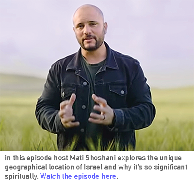 in this episode host Mati Shoshani explores the unique  geographical location of Israel and why it’s so significant spiritually.  