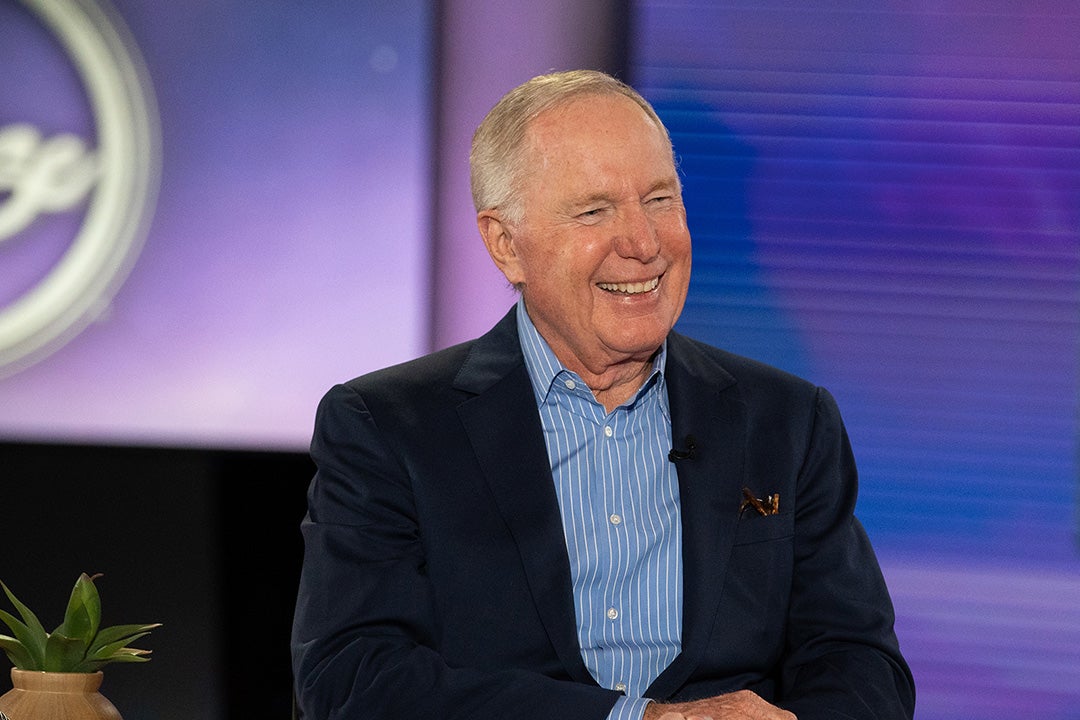 Max Lucado smiling during his conversation on overcoming anxiety