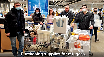 Purchasing supplies for Ukrainian refugees