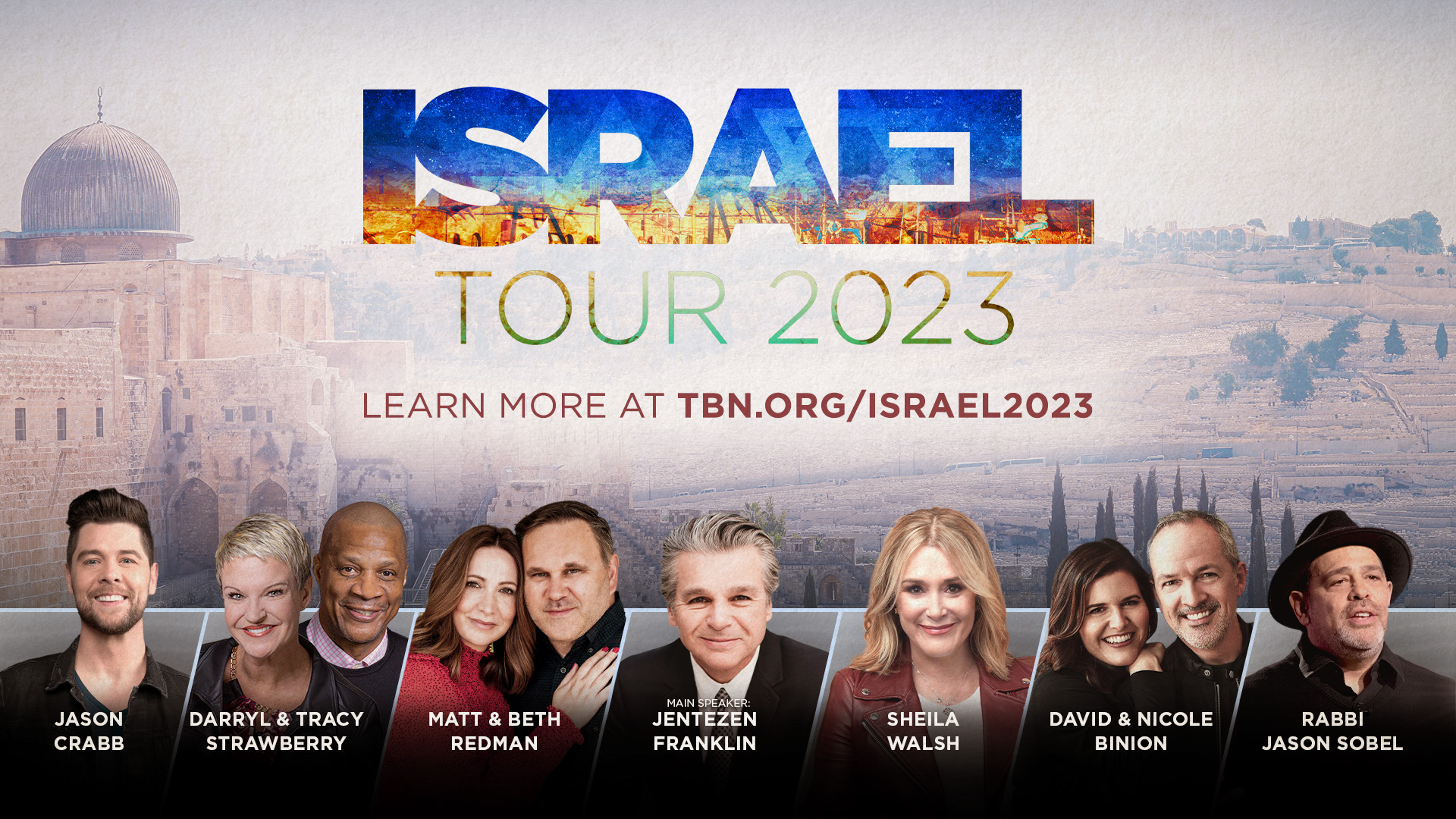 Come along with Matt and Laurie Crouch and some great speakers and musicians for ten glorious days in Israel November 20-30. Experience unforgettable sites from Scripture and be impacted for a lifetime!