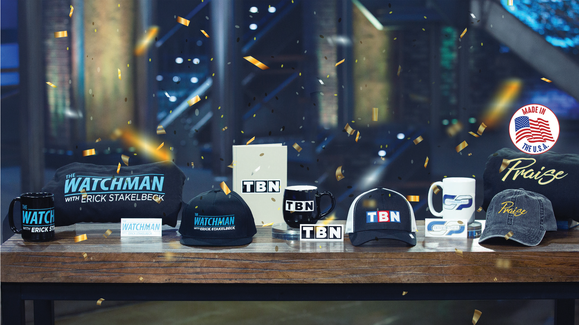 Check out our new TBN online shop, featuring great merchandise from some of your favorite TBN shows, including apparel, drink ware, media, and more. Sign up to receive updates and save 10% on your purchase today.