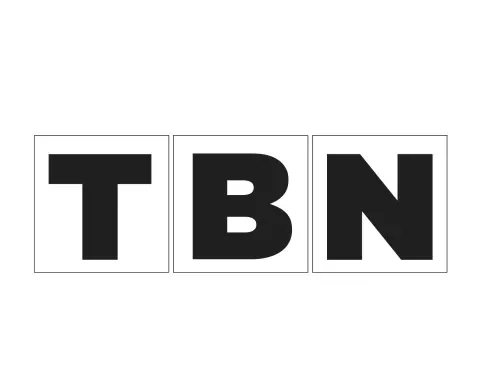 Official TBN Logo reverse Black and White