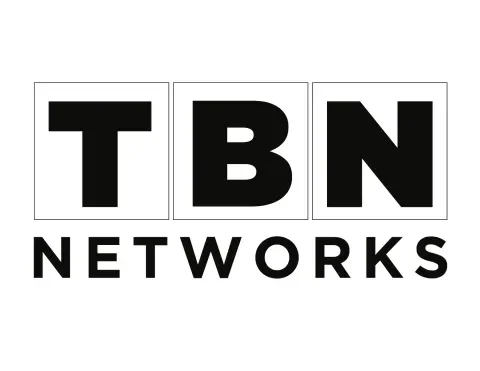 Official TBN Networks Logo reverse Black and White